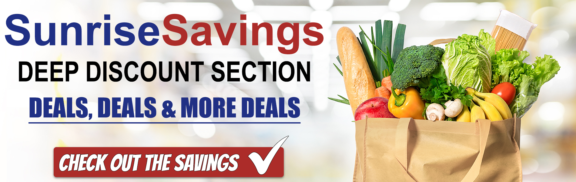 Sunrise Savings - Deals, Deals, & more Deals. Click here for more.